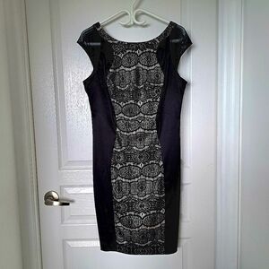 LAURA's Black and Beige Elegant Cocktail Dress Size 12